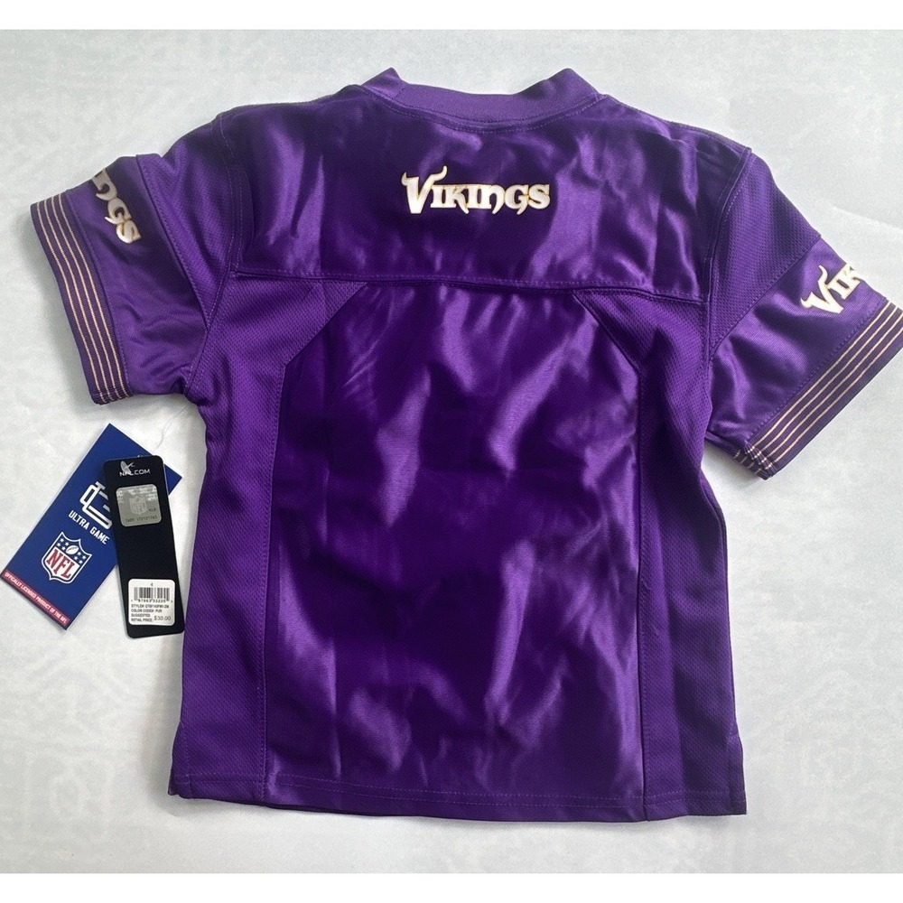 NEW Youth XS 4/5 NFL Minnesota Vikings  Jersey Shirt (No Number) - Picture 3 of 4